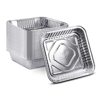 8" SQUARE CAKE ALUM.PAN**100CT** Packing / Size: 100/1
