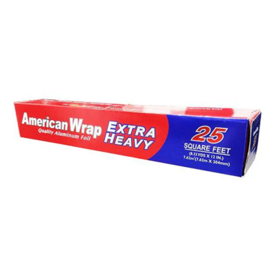 ALUMINIUM FOIL ROLL-25SQ./ AMERICAN Packing / Size : 50/25SQFT