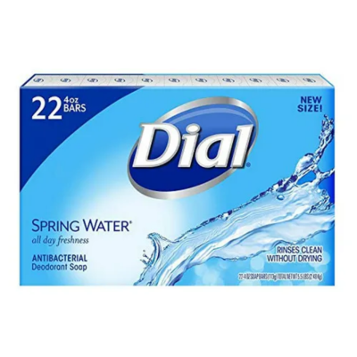 DIAL 22PK BAR SOAP-4oz/BLUE SPRING Packing / Size : 4/22PK(4oz)