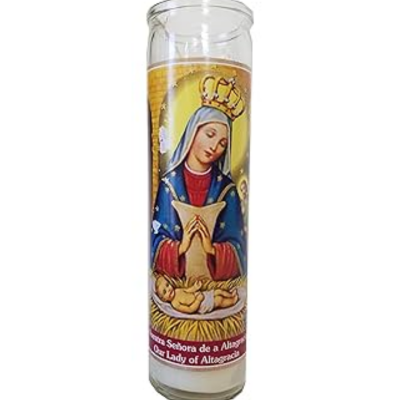 JAR CANDLE-VIRGEN ALTAHRACIA Packing / Size : 12/1