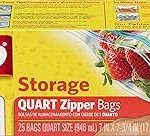 GLAD QT.ZIPPER FOOD STORAGE-25CT Packing / Size : 12/25CT