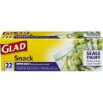 GLAD SNACK SIZE-22CT SEALS TIGHT Packing / Size : 12/22CT