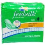 FEELSILK PADS W/WINGS-18CT SUPER Packing / Size : 12/18CT
