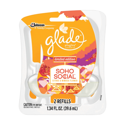 GLADE SCENTED OIL REFIL-2PK/SOHO SOCIAL Packing / Size : 6/2PK