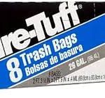 SURE TUFF TRASH BAGS-8CT/ 26GAL.BLACK Packing / Size : 24/8CT