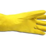 YELLOW FLOCK GLOVES-SMALL Packing / Size : 1/12CT