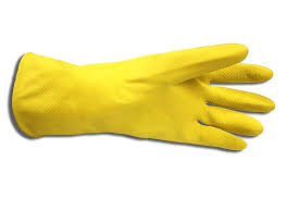YELLOW FLOCK GLOVES-SMALL Packing / Size : 1/12CT