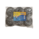 6PCS STEEL SILVER SCRUBBER Packing/Size: 72/6CT