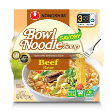 NONGSHIM BOWL NOODLE-SAVORY BEEF Packing / Size : 12/3.03oz