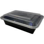 6CT 38oz BLACK RECTANGULAR W/LID Packing / Size: 24/6CT