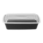 6CT 32oz BLACK RECTANGULAR W/LID Packing / Size : 24/6CT