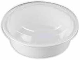 6CT 32oz WHITE ROUND W/LID Packing / Size : 24/6CT