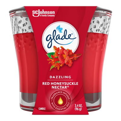 GLADE CANDLE-RED HONEYSUCKLE Packing / Size : 6/3.4oz