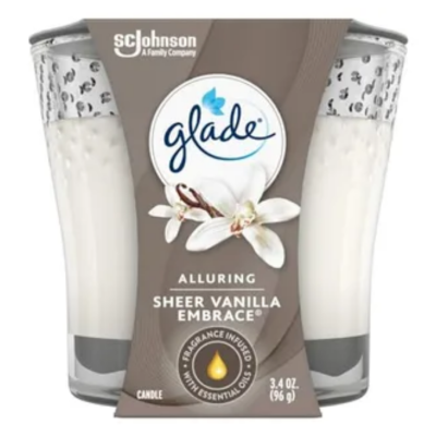 GLADE CANDLE-SHEER VANILLA EMBRACE Packing / Size : 6/3.4oz