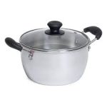 Imusa Aluminum Sauce Pot W/Glass Lid 6 Qt.