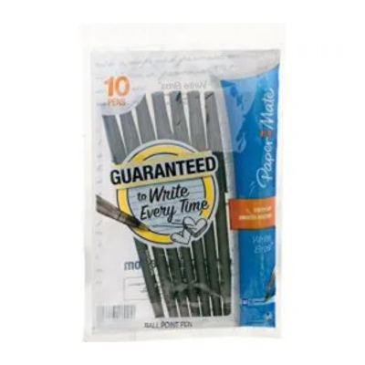 PAPERMATE MEDIUM BALL PEN-10PK/BLACK Packing / Size : 12/10CT