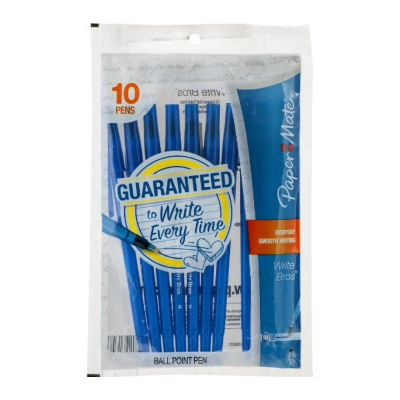 PAPERMATE MEDIUM BALL PEN-10PK/BLUE Packing / Size : 12/10CT