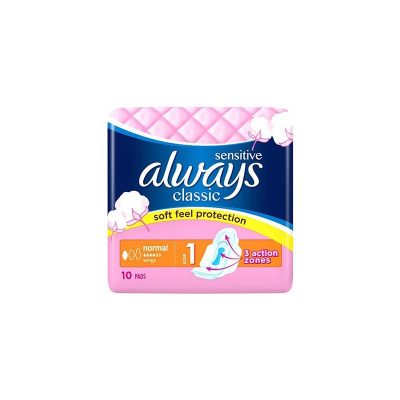 ALWAYS 10CT CLASSIC PADS-SENSITIVE NORM Packing / Size : 16/10CT