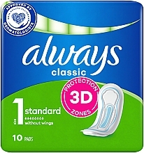 ALWAYS 10CT CLASSIC PADS-STANDARD Packing / Size : 24/10CT
