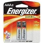 BATTERIES/AAA-2PACK #ENERGIZER AAA2 Packing / Size : 48/2CT