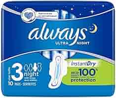 ALWAYS 10CT PADS W/WINGS-80270730*BLU Packing / Size : 8/10CT