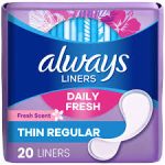ALWAYS PANTY LINER THIN REGULAR-20CT Packing / Size : 24/20CT